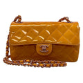 Chanel Shoulder Bag Single Flap Quilted Orange Pink Chain Leather
