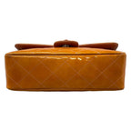 Chanel Shoulder Bag Single Flap Quilted Orange Pink Chain Leather — view 5