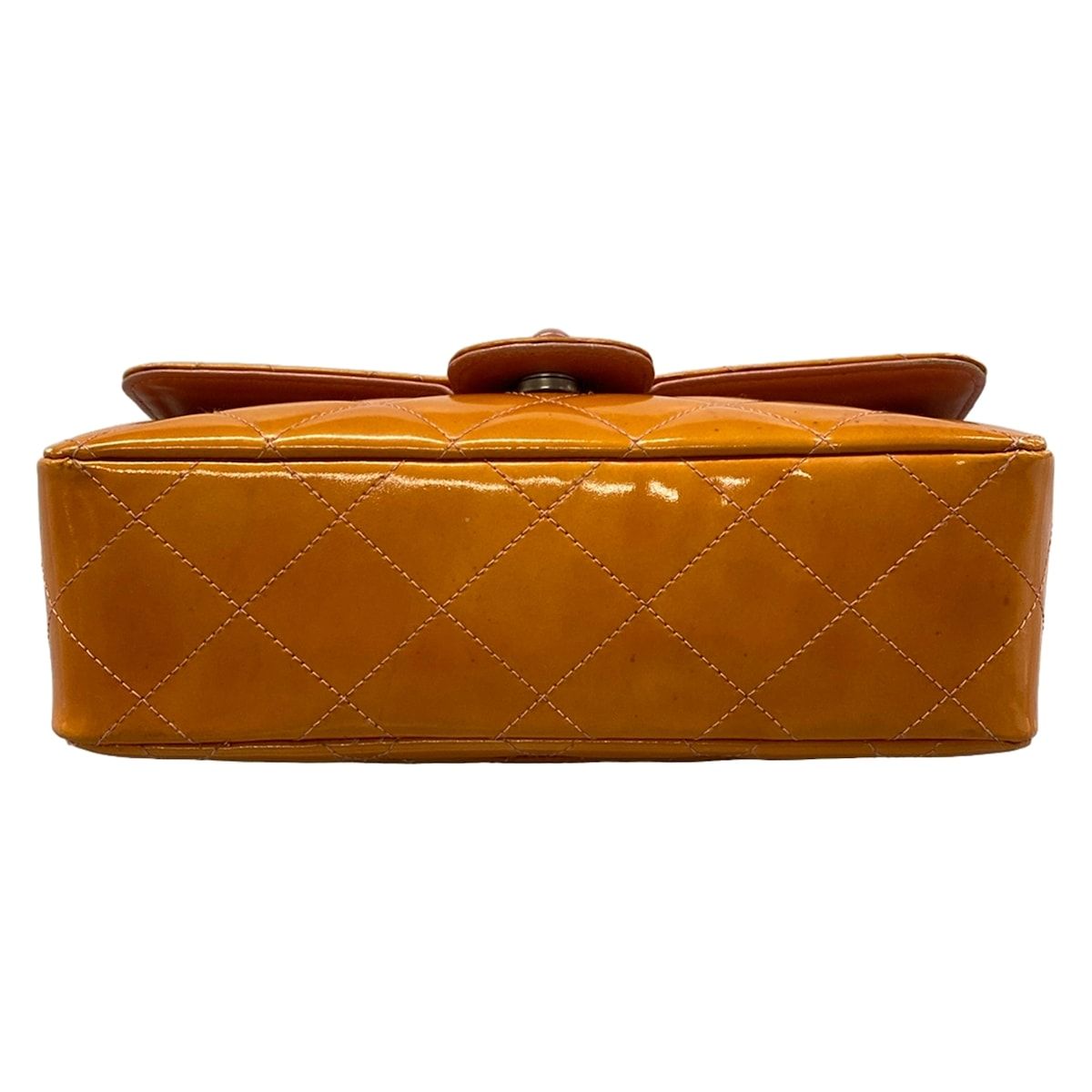 Chanel Shoulder Bag Single Flap Quilted Orange Pink Chain Leather — view 5