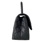 Chanel Handbag Small Top Handle Flap Bag Quilted Coco XS Black — view 2