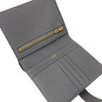 Hermes Bifold Wallet Bearn Compact Gris Meyer Gold — view 3