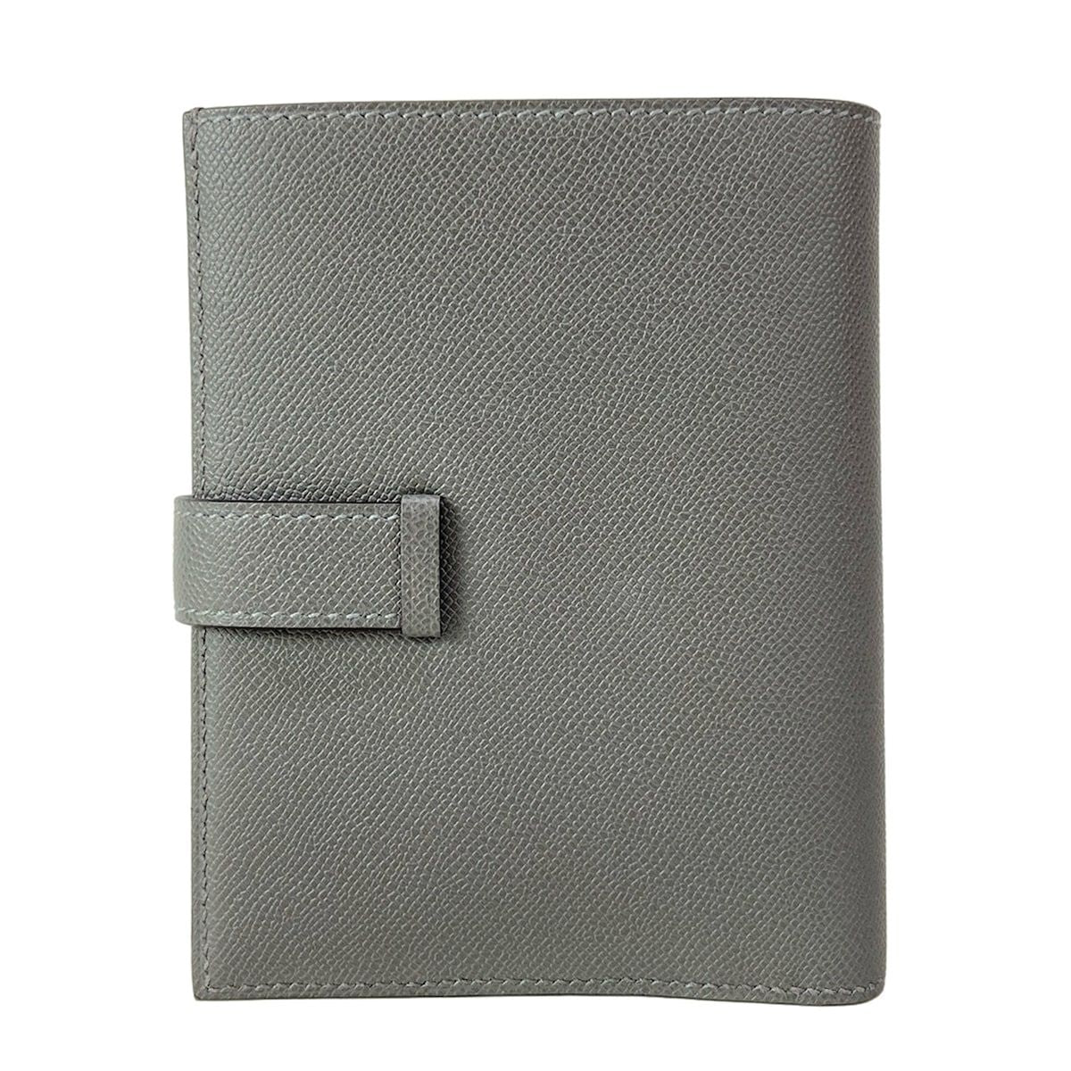 Hermes Bifold Wallet Bearn Compact Gris Meyer Gold — view 2