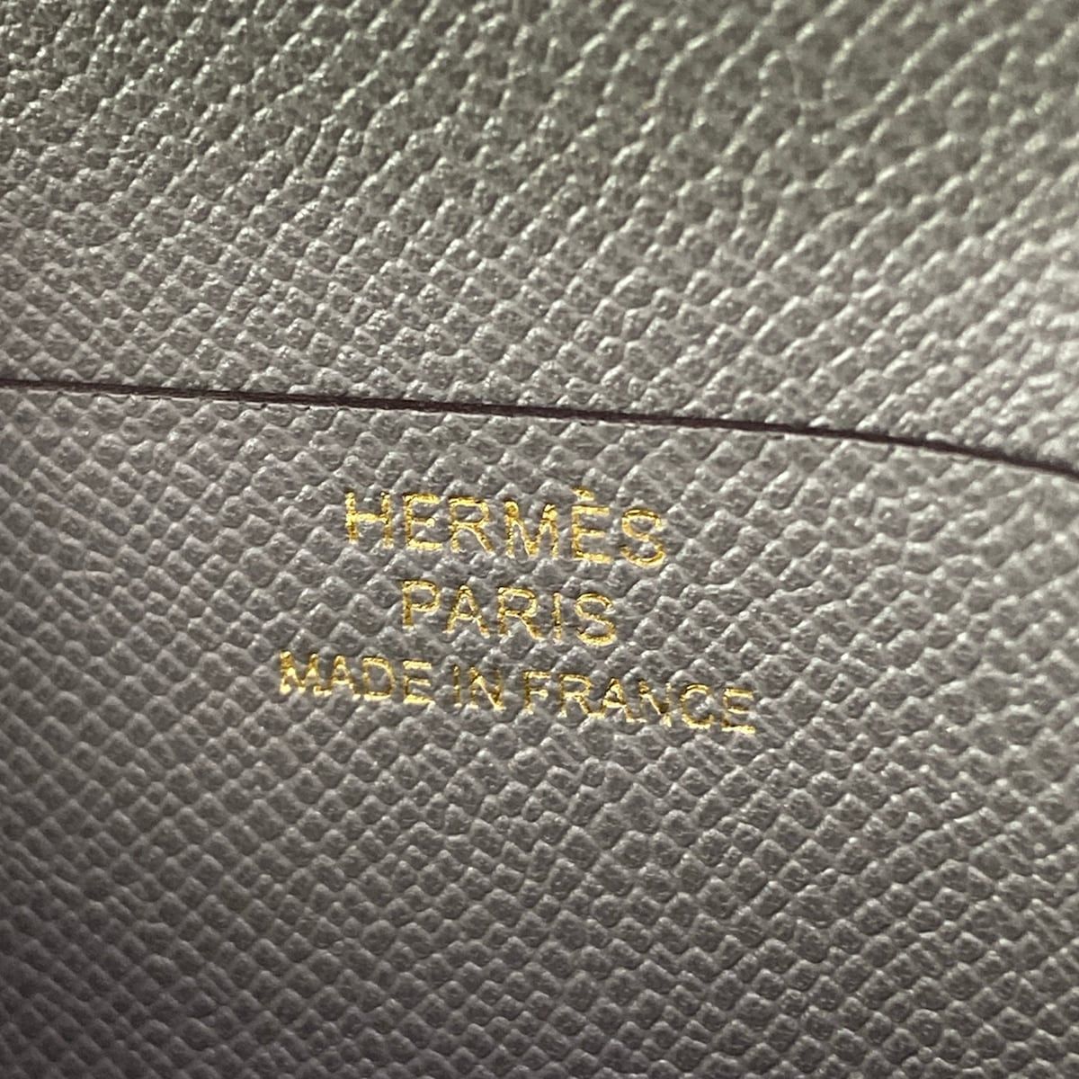 Hermes Bifold Wallet Bearn Compact Gris Meyer Gold — view 5