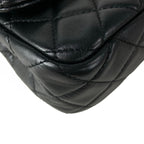 Chanel Shoulder Bag Mini Quilted Black Metal Gold Chain Coco Ball Lambskin — view 7