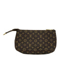 Louis Vuitton Shoulder Bag Monogram Mini Lin Bucket PM Ebene Cotton Linen — view 8