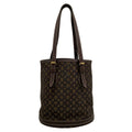 Louis Vuitton Shoulder Bag Monogram Mini Lin Bucket PM Ebene Cotton Linen