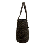 Louis Vuitton Shoulder Bag Monogram Mini Lin Bucket PM Ebene Cotton Linen — view 2