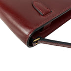 Hermes Wallet Kelly Long to Go Rouge Ash on Chain Gold Shoulder Bag — view 8