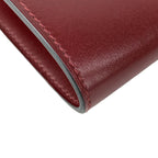 Hermes Wallet Kelly Long to Go Rouge Ash on Chain Gold Shoulder Bag — view 7