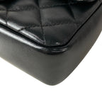 Chanel Shoulder Bag Mini Quilted Black Chain Gold Pearl Metal 2-Way — view 6