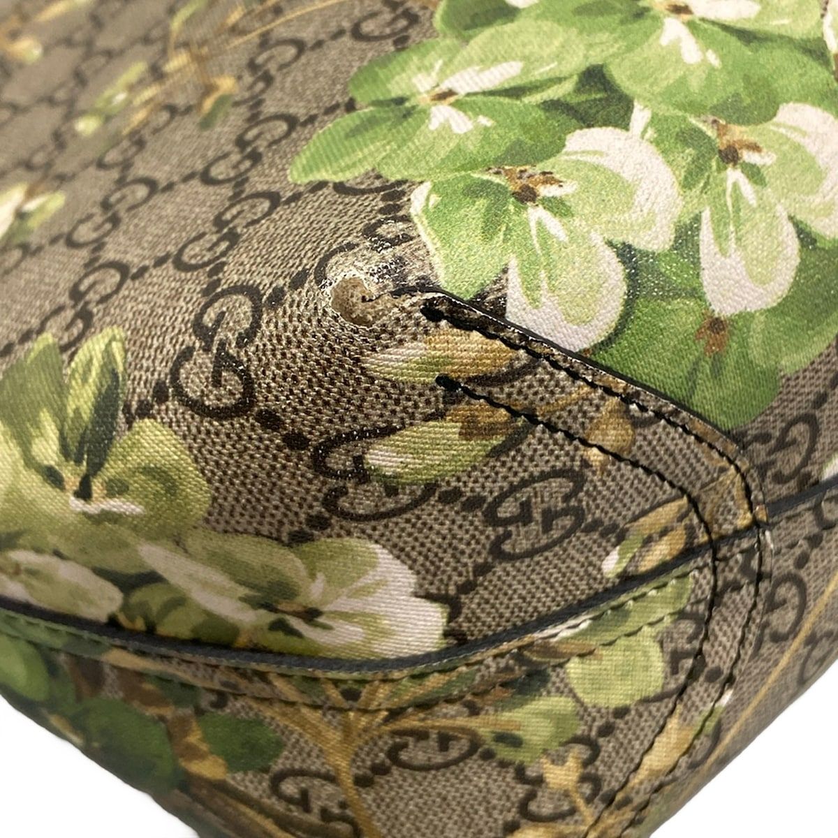 Gucci Tote Bag GG Blooms Medium Reversible Leather Beige Yellow Green Multi — view 6