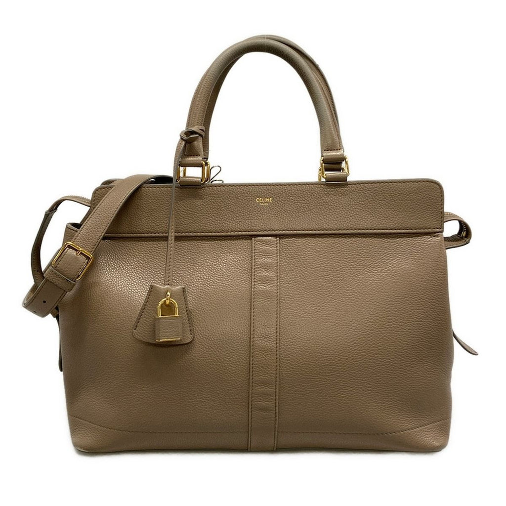 Celine Handbag Medium Cabas de France Bag Gray Beige