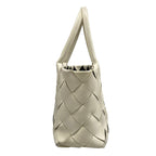 Bottega Veneta Tote Bag Maxicaba Maxi Intrecciato White Leather — view 4