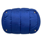 Prada Tote Bag Tessuto Bomber Blue Black Leather — view 5