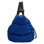 Prada Tote Bag Tessuto Bomber Blue Black Leather — view 4