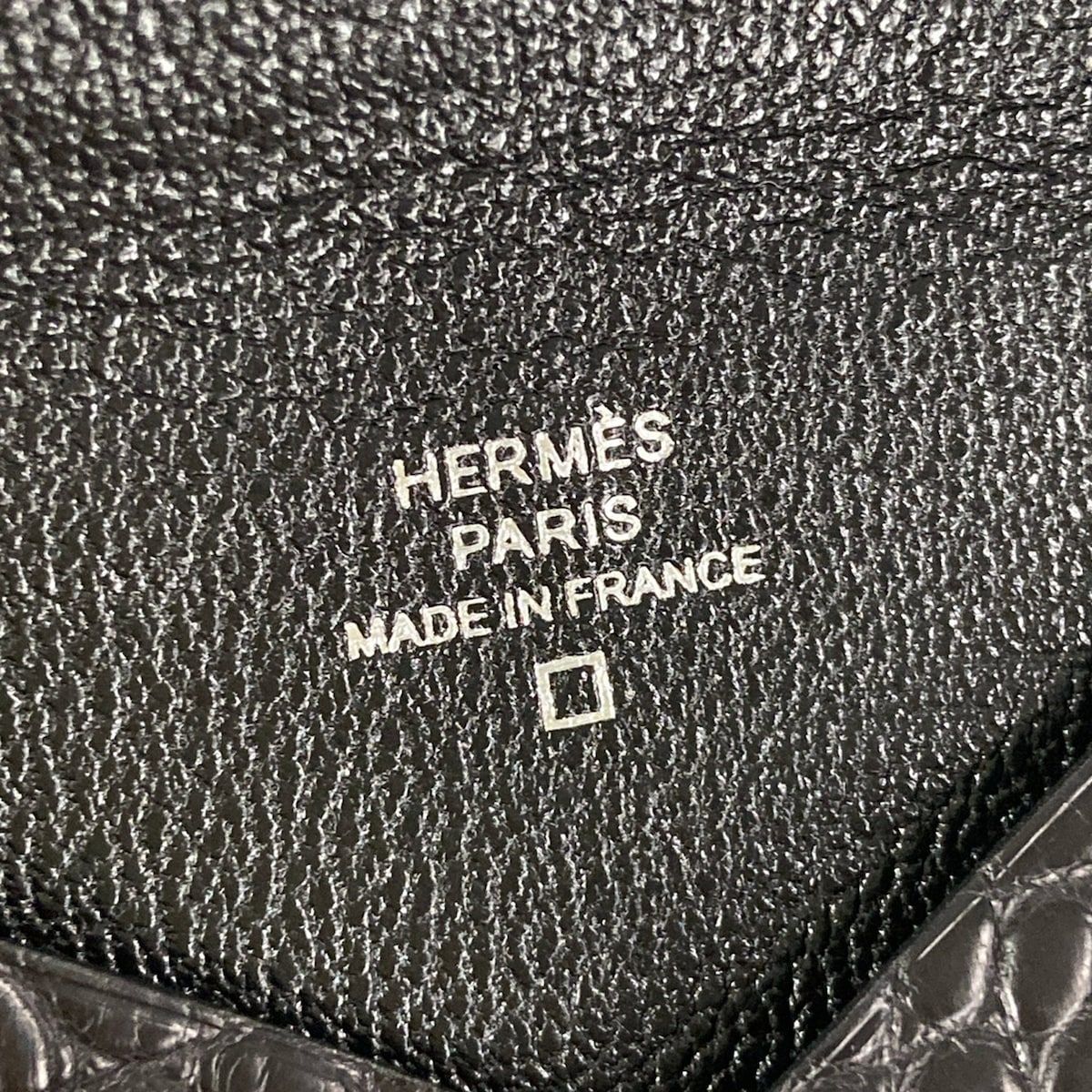 Hermes Card Case Calvi Black 2022.07 — view 4