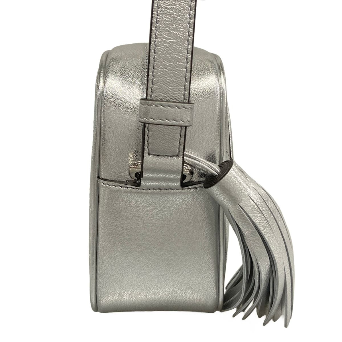 Gucci Shoulder Bag Blondie Silver Leather — view 2