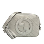 Gucci Shoulder Bag Blondie Silver Leather