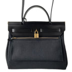 Hermes Handbag Herbag Zip 31 PM Black Gold 2-Way — view 3