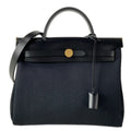 Hermes Handbag Herbag Zip 31 PM Black Gold 2-Way