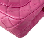 Chanel Shoulder Bag Mini Quilted Pink Gold Coco Ball Chain Lambskin — view 8