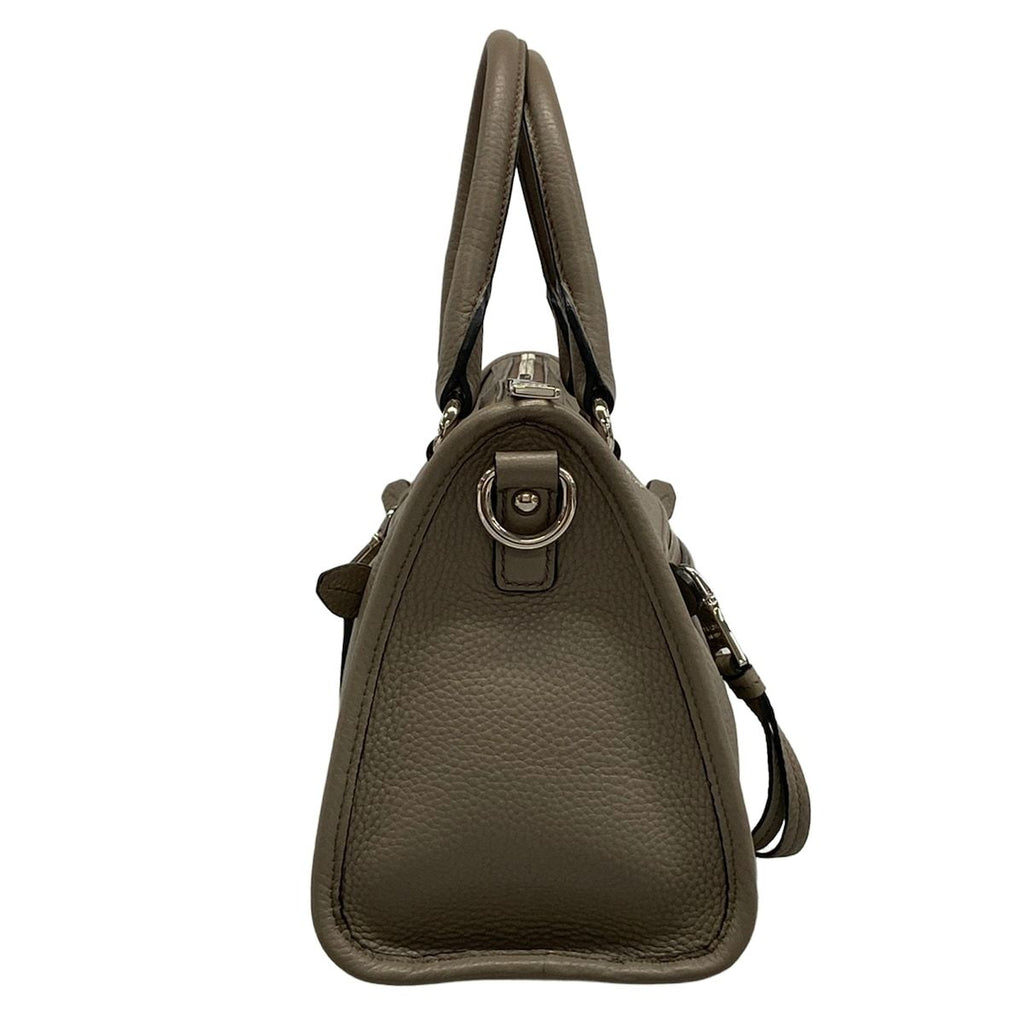 Prada Handbag Gray Beige Leather — view 2