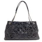 Chanel Quilted CC Logo Chain Tote Bag Patent Leather — view 2