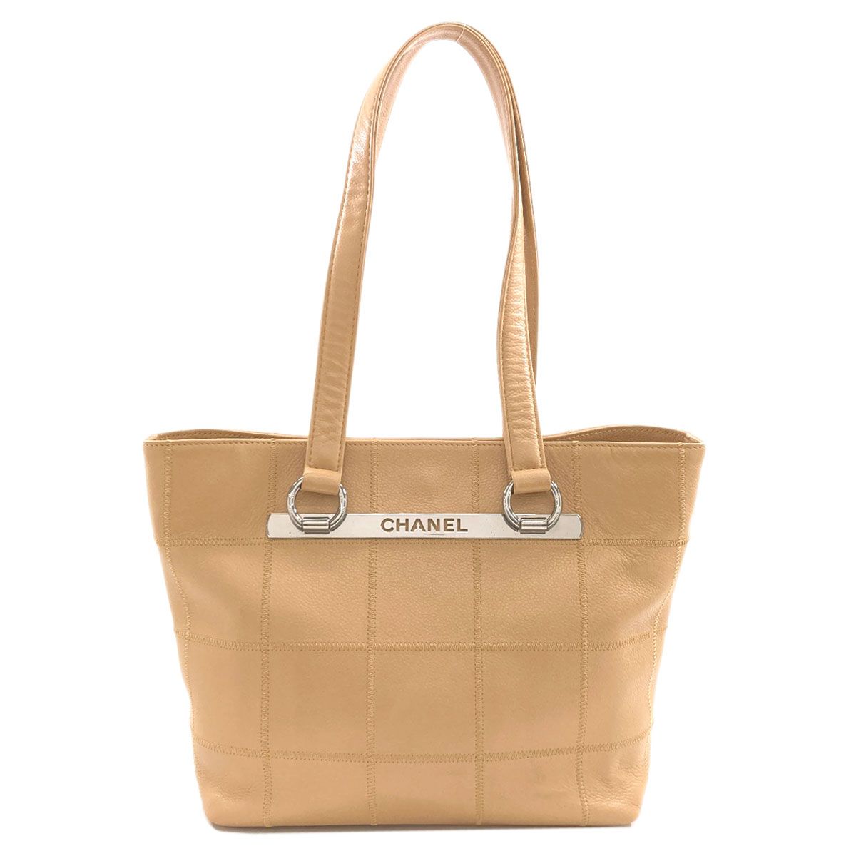 Chanel Choco Bar Wild Stitch Tote Bag Grained Calfskin