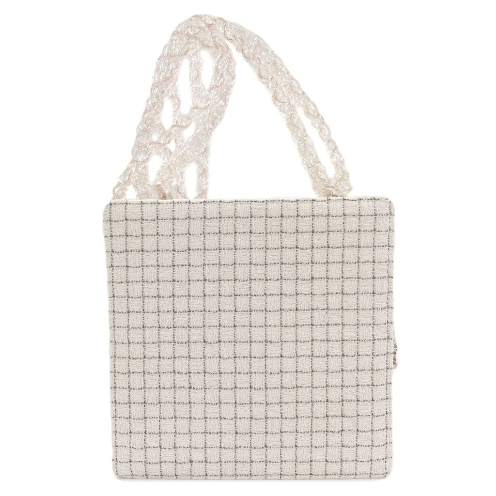 Chanel Shopping Double Handle Shoulder Bag Tweed — view 2