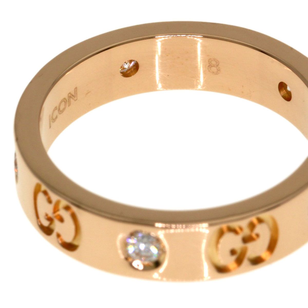Gucci Icon Diamond Ring 18k Pink Gold — view 5