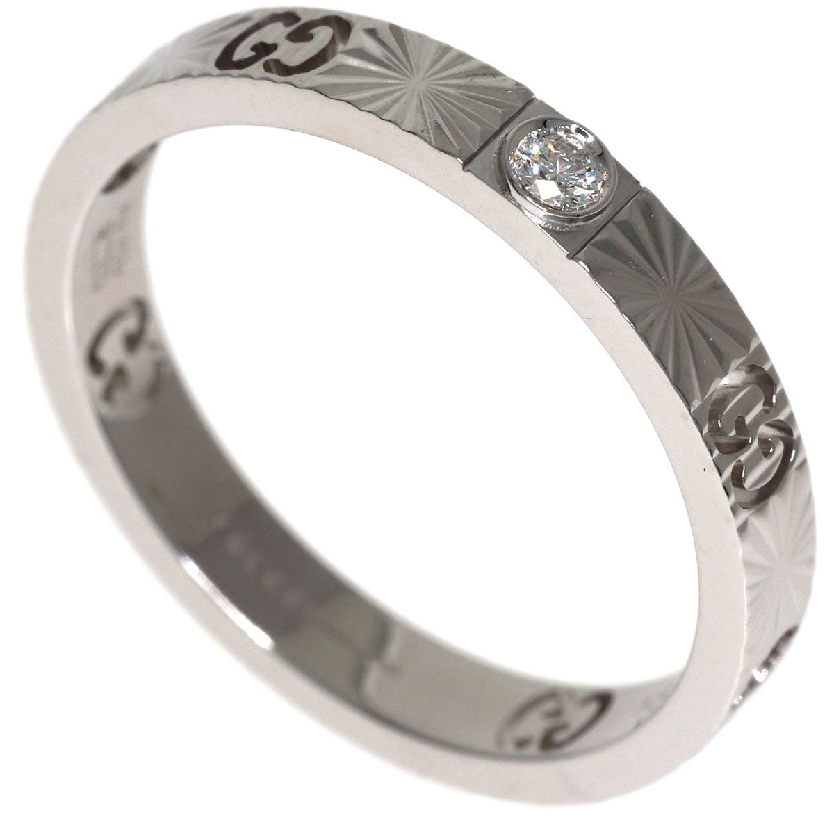 Gucci Icon Heart Diamond Ring 18k White Gold