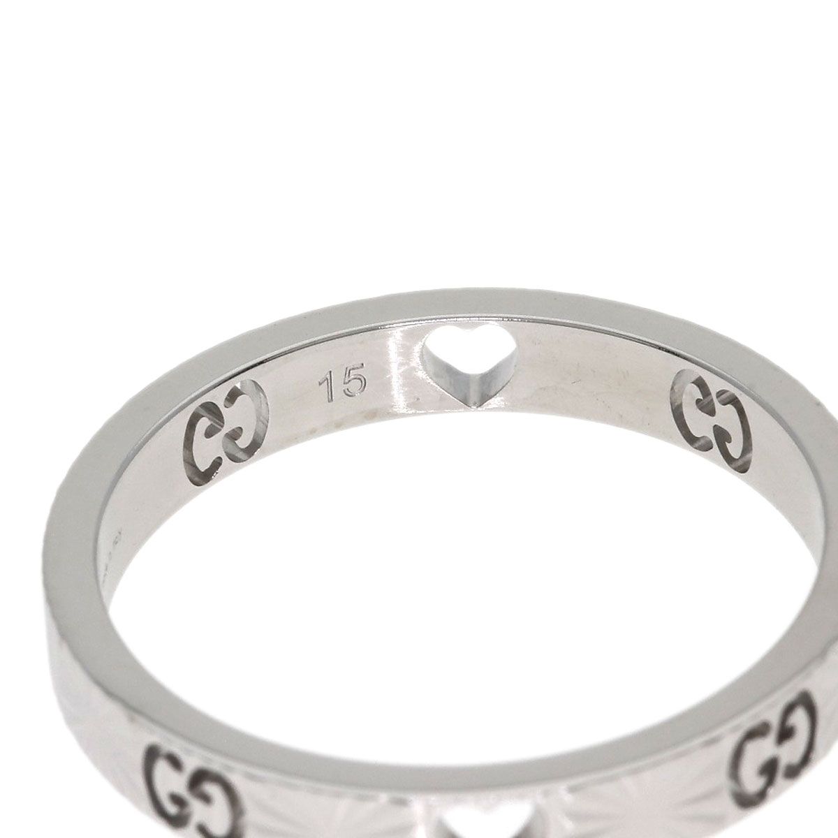 Gucci Icon Heart Diamond Ring 18k White Gold — view 5