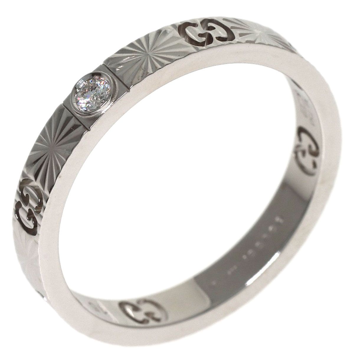 Gucci Icon Heart Diamond Ring 18k White Gold — view 2