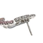 Gucci GG Running Pink Sapphire Single Earring 18k White Gold — view 3