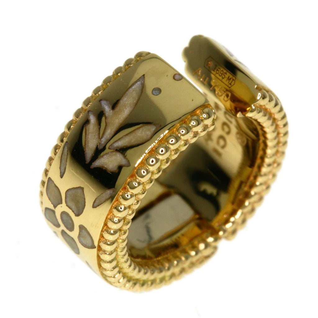 Gucci Icon Blue Cuff Earrings 18k Yellow Gold — view 4