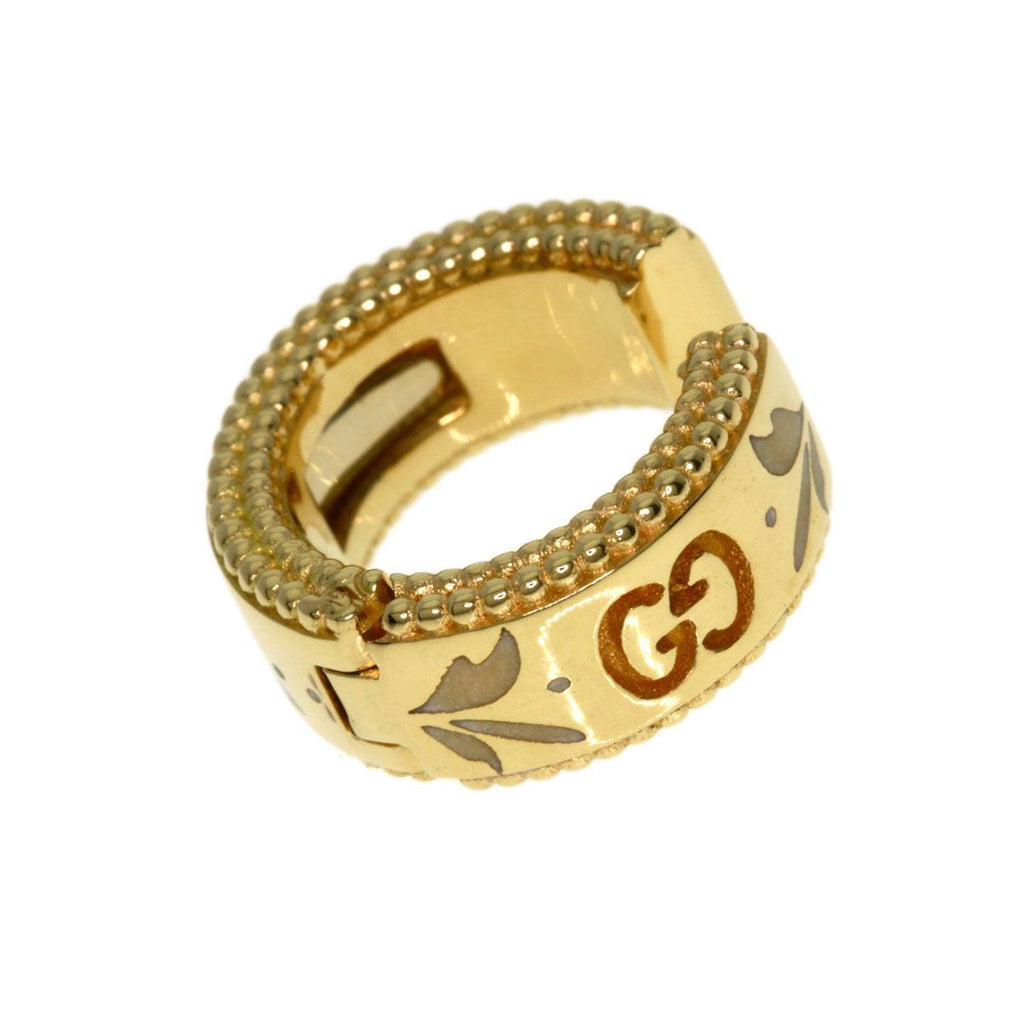 Gucci Icon Blue Cuff Earrings 18k Yellow Gold — view 2
