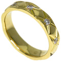 Chanel Quilted Half Eternity Diamond Ring 18k Yellow Gold