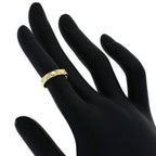 Chanel Quilted Half Eternity Diamond Ring 18k Yellow Gold — view 6