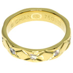 Chanel Quilted Half Eternity Diamond Ring 18k Yellow Gold — view 4