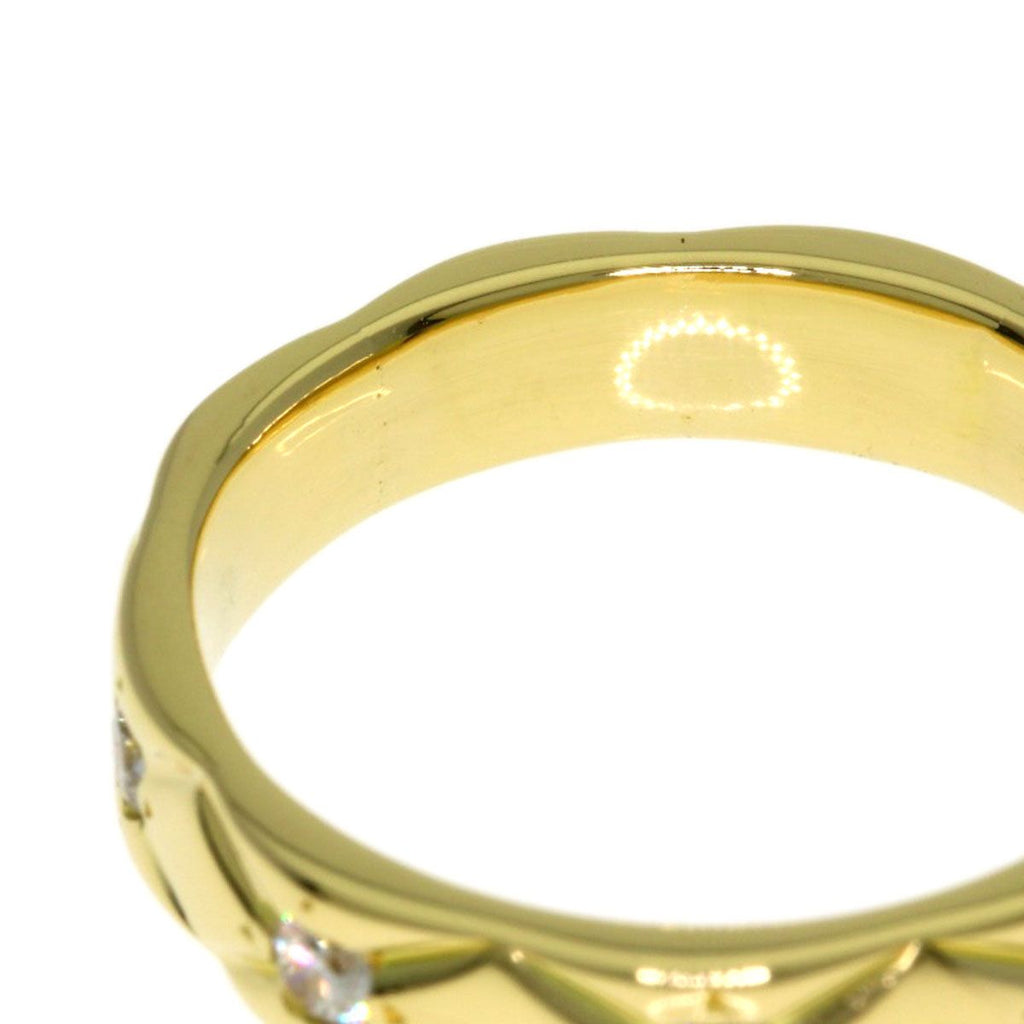 Chanel Quilted Half Eternity Diamond Ring 18k Yellow Gold — view 8