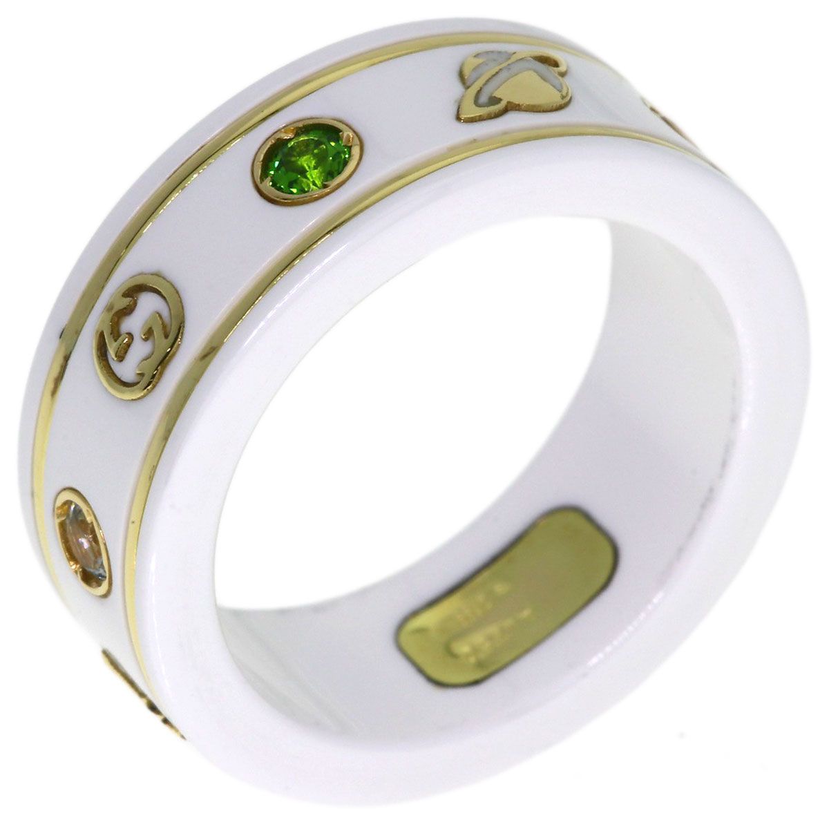 Gucci Icon Multicolor Gemstone Ring 18k Yellow Gold — view 2
