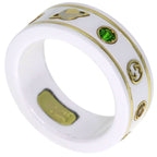 Gucci Icon Multicolor Gemstone Ring 18k Yellow Gold
