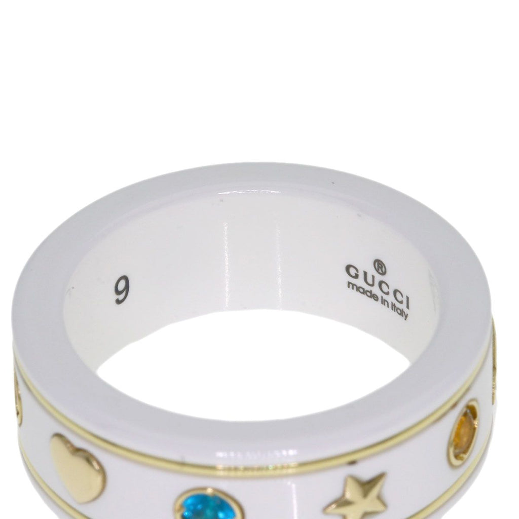Gucci Icon Multicolor Gemstone Ring 18k Yellow Gold — view 5