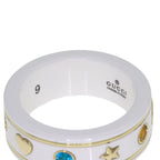 Gucci Icon Multicolor Gemstone Ring 18k Yellow Gold — view 5
