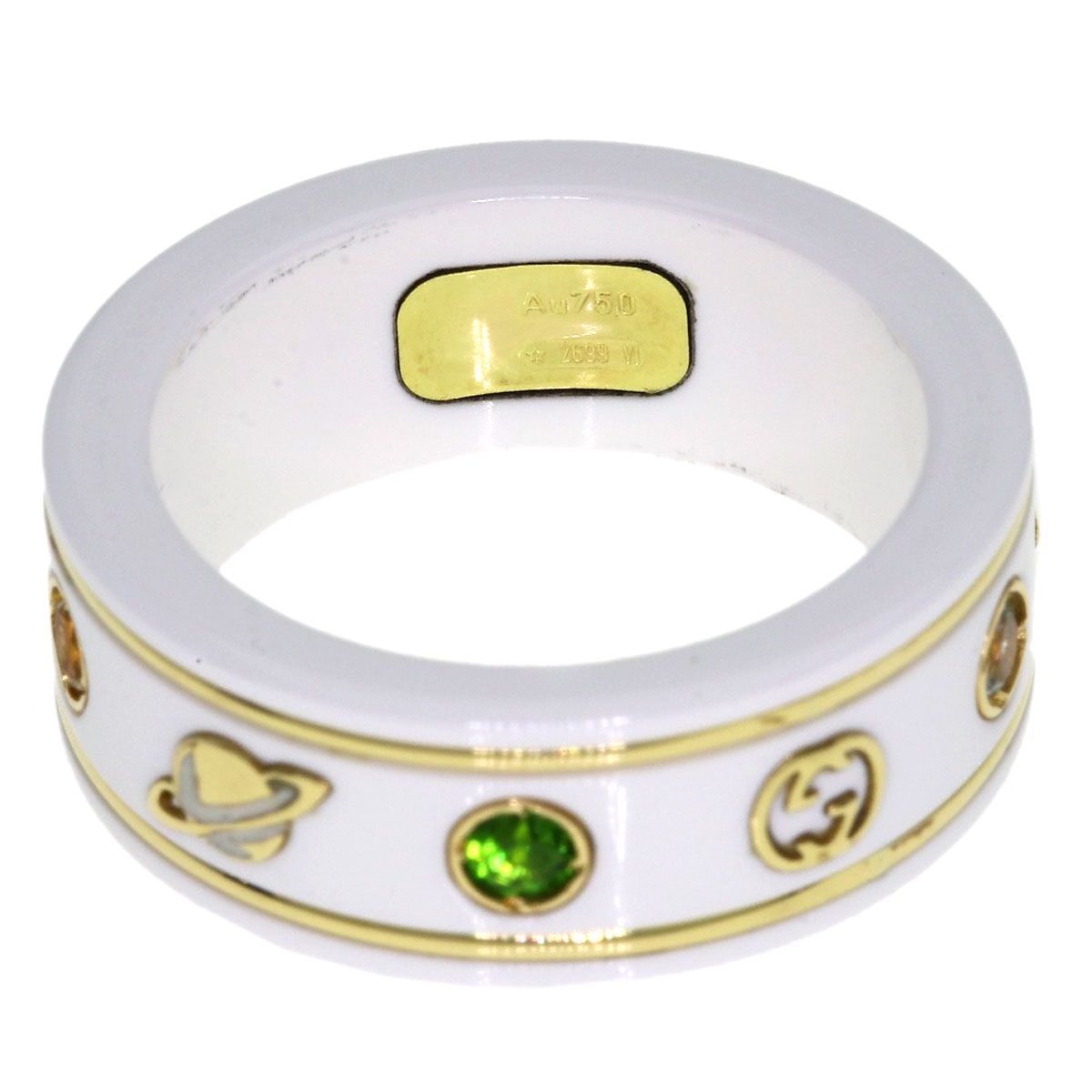 Gucci Icon Multicolor Gemstone Ring 18k Yellow Gold — view 4
