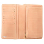 Chanel CC Logo Camellia Lambskin Bifold Wallet Pink Beige — view 3