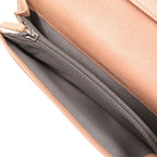 Chanel CC Logo Camellia Lambskin Bifold Wallet Pink Beige — view 5