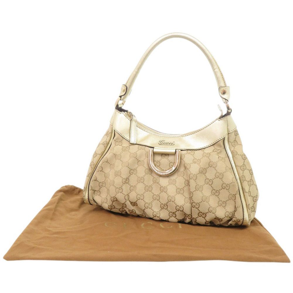 Gucci Guccissima Abbey GG Canvas Beige Gold Handbag — view 2