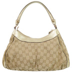 Gucci Guccissima Abbey GG Canvas Beige Gold Handbag — view 3
