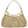 Gucci Guccissima Abbey GG Canvas Beige Gold Handbag